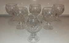 Set 6 Cut Crystal Brandy