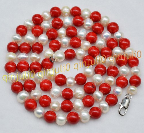 Natural 8mm real white - 7-8mm,