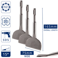 3 x SDS 75mm Wide Cranked Tile