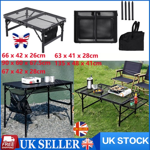 Folding camping grill table - folding,