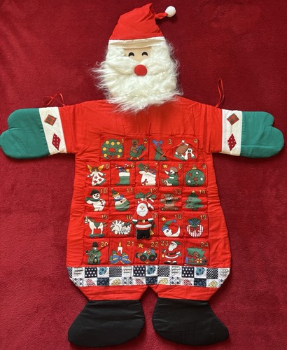 Vintage quilted santa claus - vintage,