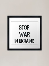 Stop War in Ukraine Framed Art