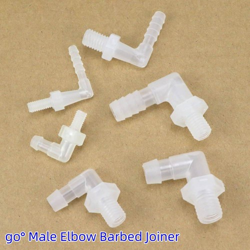 Plastic male elbow barbed - 90°,