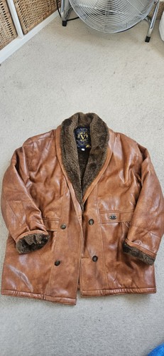 Vintage 70s style brown faux - brown,