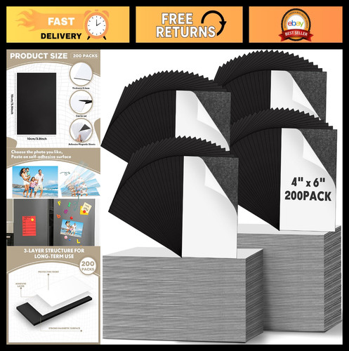 4x6 adhesive magnetic sheets - 4x6,