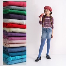 Girls' Viscose Ribbed Tights Age 2-11 Knittex AGATKA – Soft & Warm Pantyhose