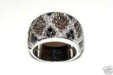 18K WHITE GOLD WHITE BLACK &