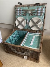 Wicker Picnic Basket Set for 4