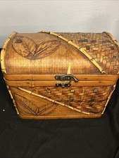 Vintage woven wicker bamboo - vintage,