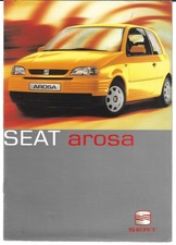 Seat Arosa 2000 UK Market Sales Brochure 1.0, 1.4, 1.7 SDi, S & Sport