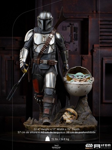 Iron studios mandalorian with - studios,