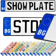 BG Bulgaria Badge Novelty Pressed Metal Number Plates Replica Show Trucker Name