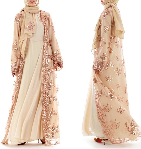 Sequins open abaya dubai - abaya,