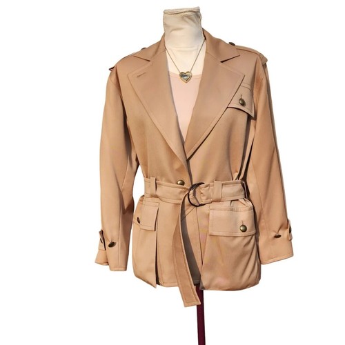 Vintage ysl wool trench jacket - trench,