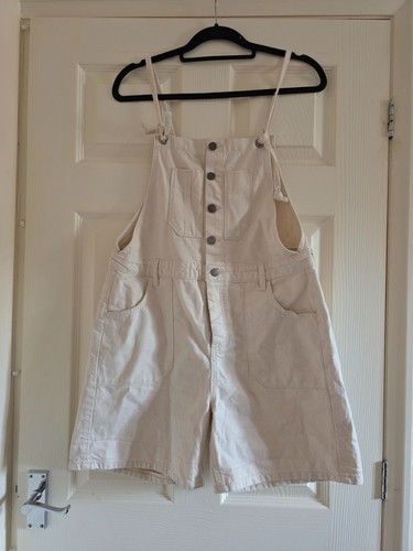 Fatface cream denim dungaree - cream,