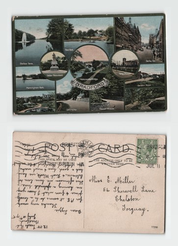 Bradford multi view postcard - bradford, multi-view