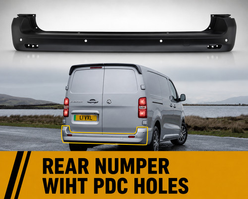 Rear bumper black - rear, textured