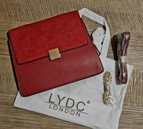 Red clutch handbag faux - clutch/,
