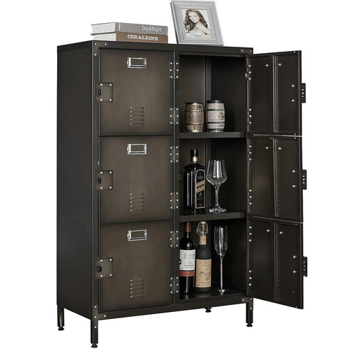 Vintage metal storage cabinet - vintage,