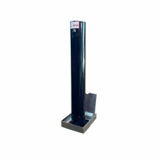 Ramco 600R Black Driveway Security Post Vehicle Anti Theft Telescopic Bollard