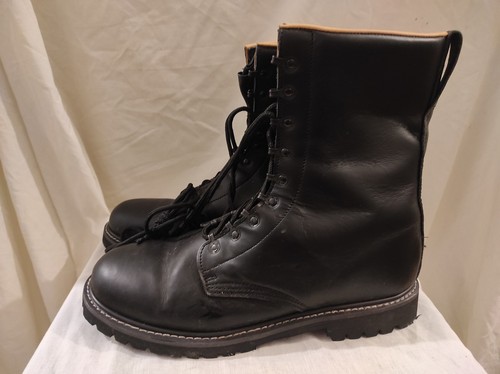 Mfh army boots - black, leather