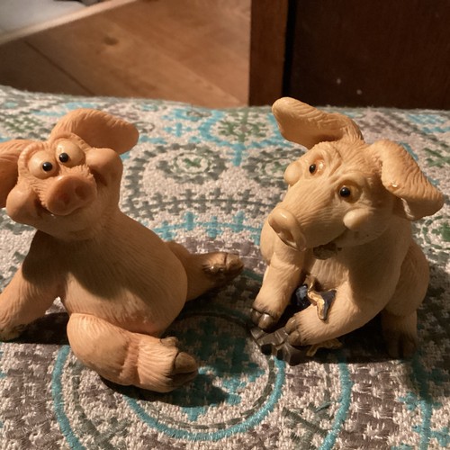 Two vintage resin piggin - two,