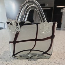 Decorative Hand Crafted Glass Handbag Ornament Laguna