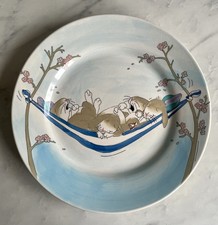 Whittard of Chelsea vintage Hand Painted Bunny Plate 
