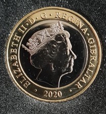 GIBRALTAR CHRISTMAS 2020 £2 COIN UNCIRCULATED
