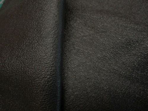 Jet black pigskin leather - pigskin,