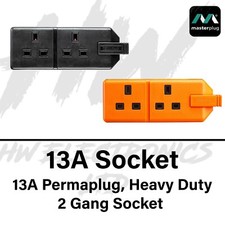 13 Amp Permaplug 2 Gang Rubber