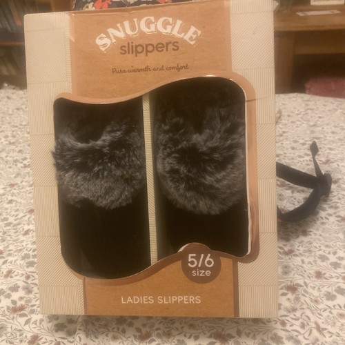 Snuggle black mule - , slippers