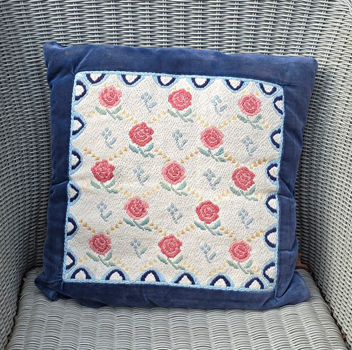 Vintage velvet tapestry - velvet, navy