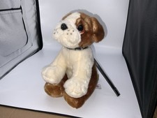Keel Toys Signature Cuddle Puppies St Bernard Dog Plush Puppy With Collar Leash