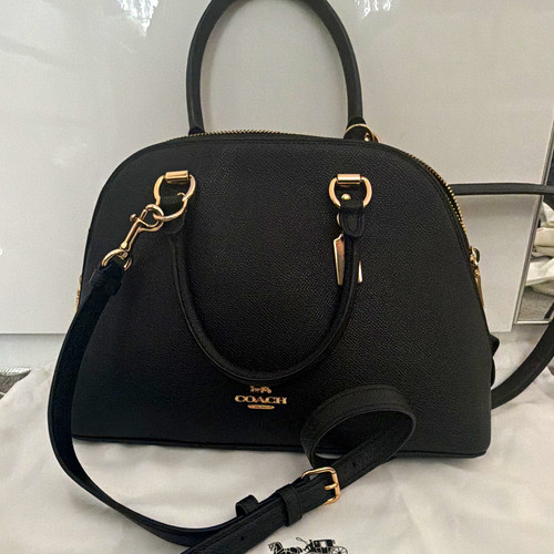 Coach black pebbled leather - black,