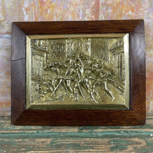 Bronze plaque assassination - bronze,