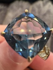 Cushion Cut Blue Topaz With