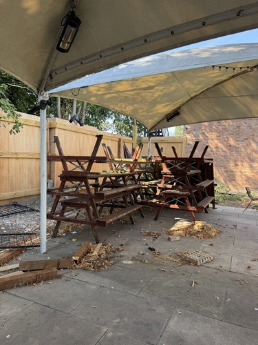 Beer garden double - beer, canopy