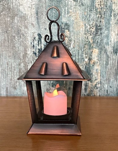 Metal glass tea light holder - tea,