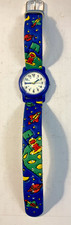 Lorus Blue Childrens Space Watch -Rockets, Moon & Stars Original Box (a)