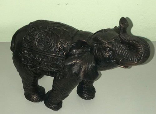 Bronze coloured resin elephant - bronze,