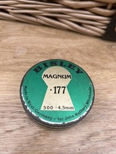 Vintage Bisley Magnum Airgun Pellets  1/2 Tin of .177 Pellets Collectors (G703)