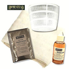 Basic Cheese Making Kit With Culture Rennet Cloth & Mould - Vegetarian or Animal