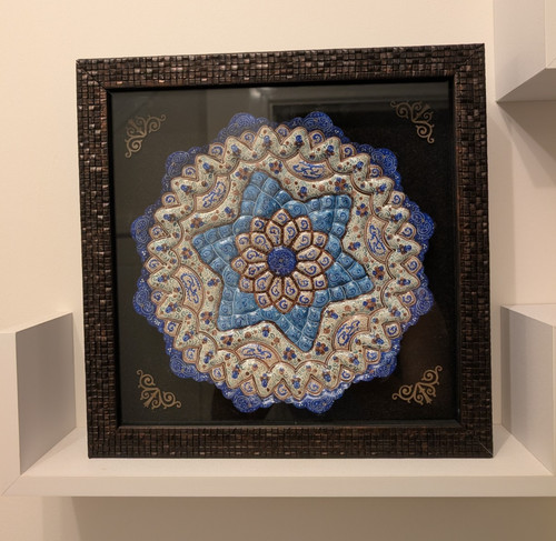 Persian minakari enamel wall - persian,