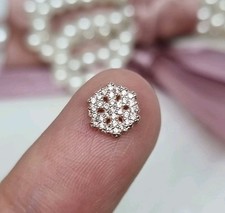 Genuine Pandora Rose Gold Sparkling Snowflak Petite Floating Locket Charm? R43c