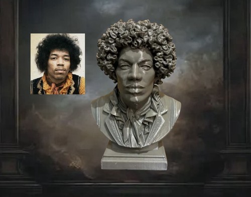Jimi hendrix bust statue - hendrix,