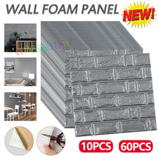 10-60x Self-Adhesive Marble Tiles Sticker Stick On Wall Floor Kitchen Bathroom