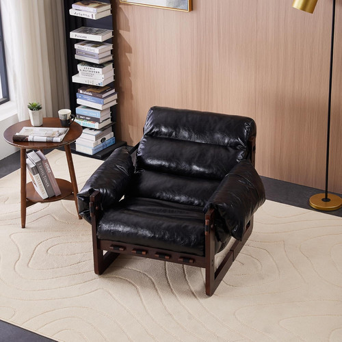 Vintage leather lounge - 25.6",