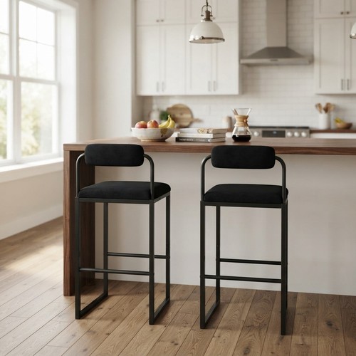 Durable velvet upholstered bar - upholstered,