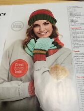 Women’s Sassy Stripes Hat, Scarf & Mittens Knitting Pattern: Lucinda Ganderton